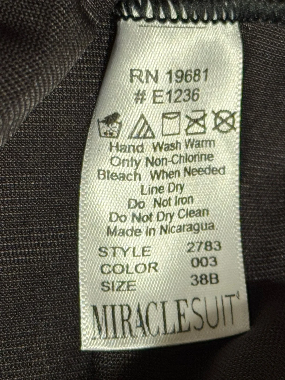 MiracleSuit Extra Firm Sexy Sheer Shaping Bodybriefer Sz 38B Black NWT
